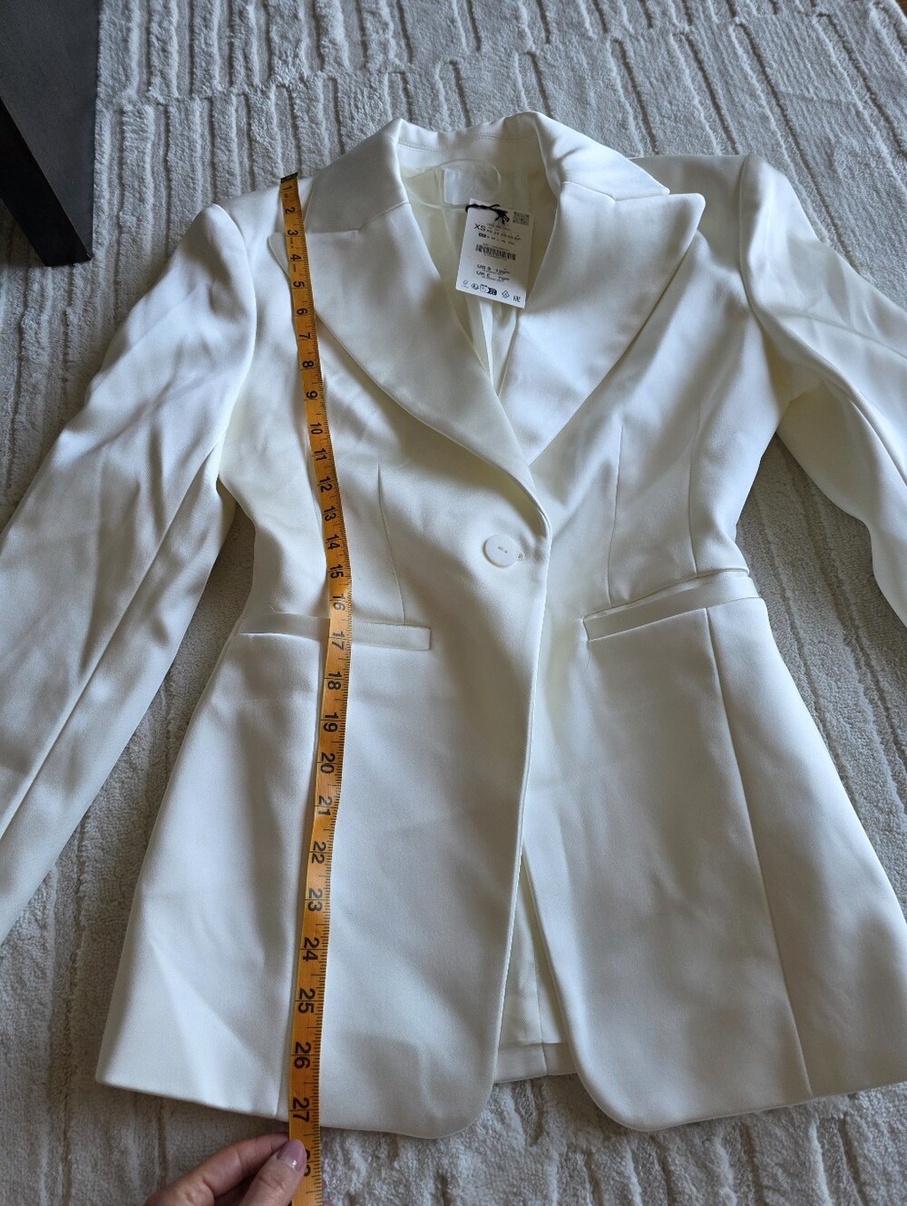 Women's White Tailored Blazer Jacket